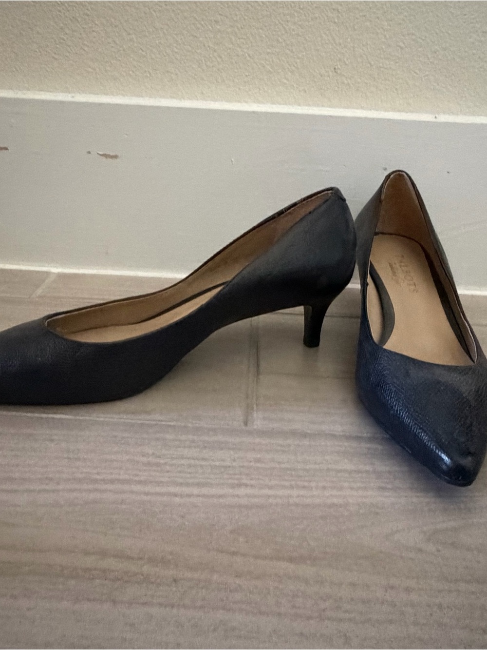 Talbots Black Pointed-Toe Low Heel Pumps